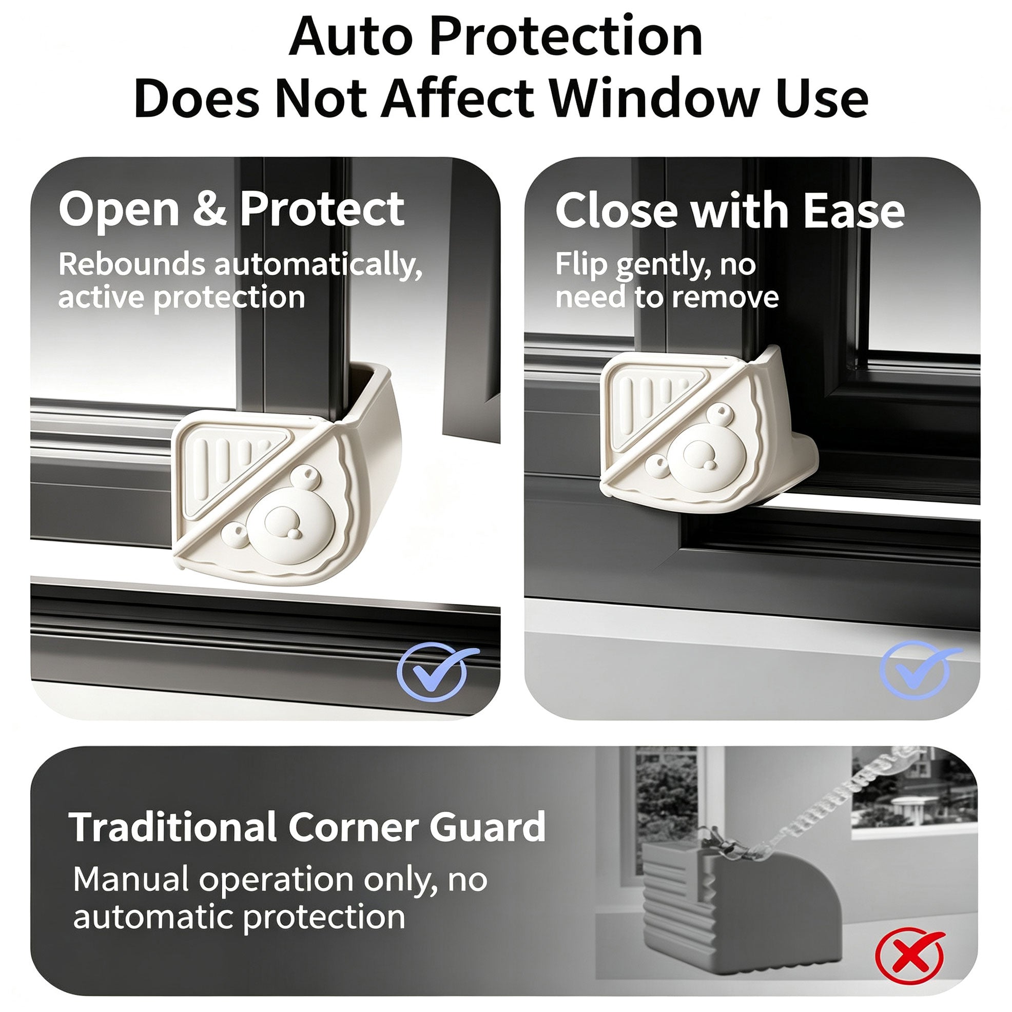 Nursery Window Corner Guard Soft Corner Bumper
