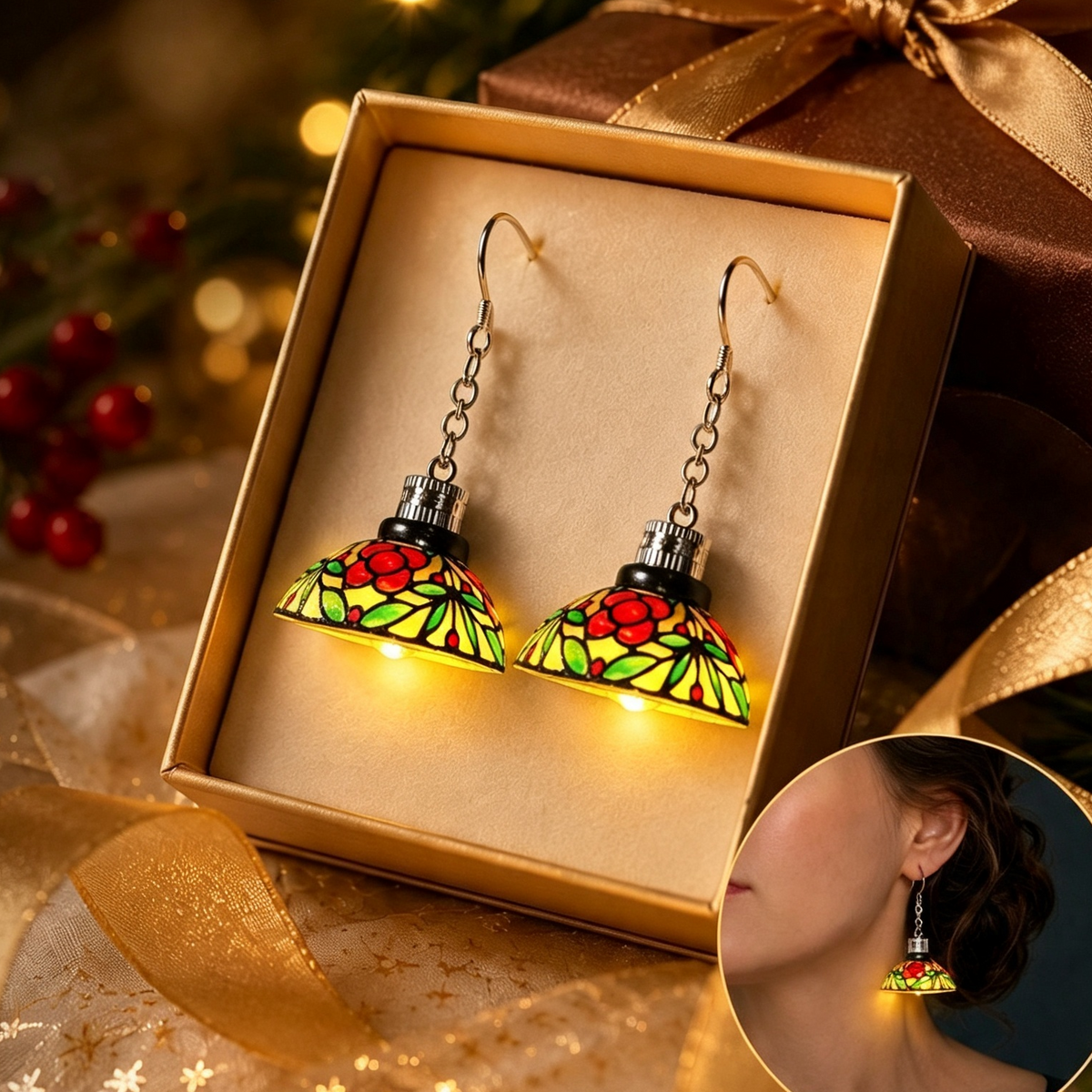 Earring pendant-Mini Chandelier Light Earrings For Costume Party