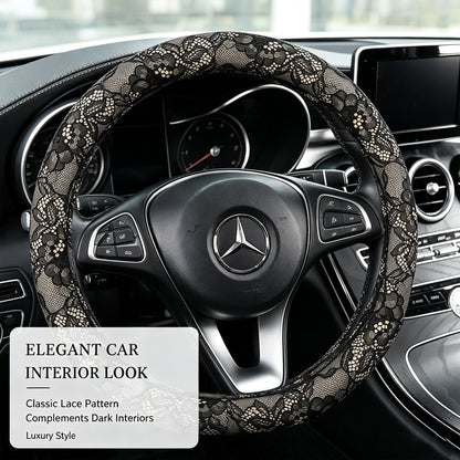 Car Wheel Cover 15 Inches Lace Pattern Anti-Slip Interior Decor