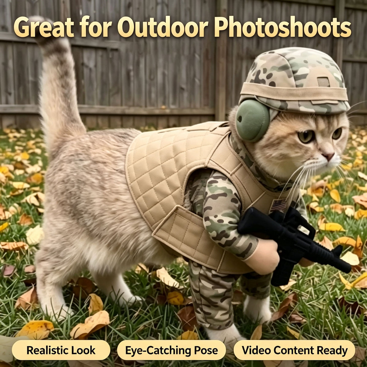 Soldier Costume Set for Cats & Dogs