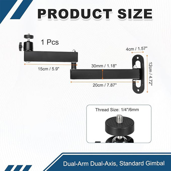Adjustable Ceiling and Wall Projector Bracket Holder with Integrated Joint for Easy Setting Foldable Projector