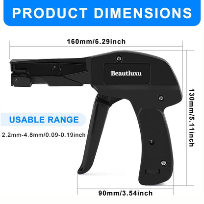 Fastening and Flush Cutting Tool with Steel Handle for Nylon Cable Ties