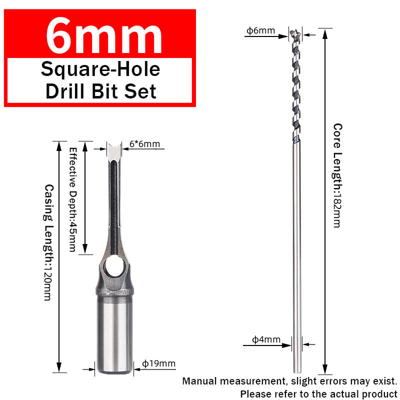 Square Hole Drill Bit  Alloy Steel  for Woodworking Mortise
