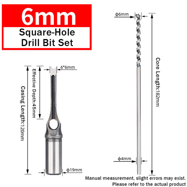 Square Hole Drill Bit  Alloy Steel  for Woodworking Mortise