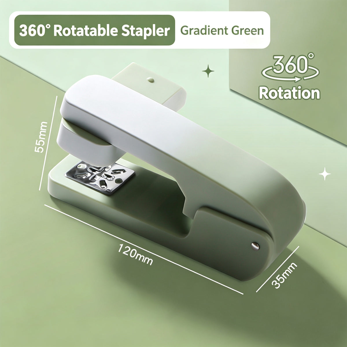 Hand Stapler 360 Degree Rotating Arm Stapler