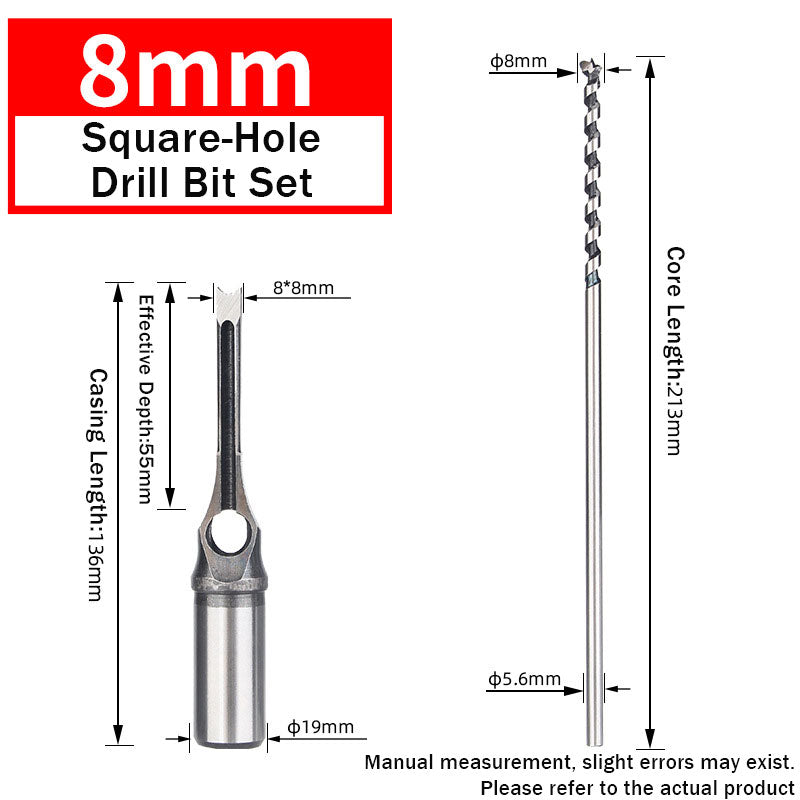 Square Hole Drill Bit  Alloy Steel  for Woodworking Mortise