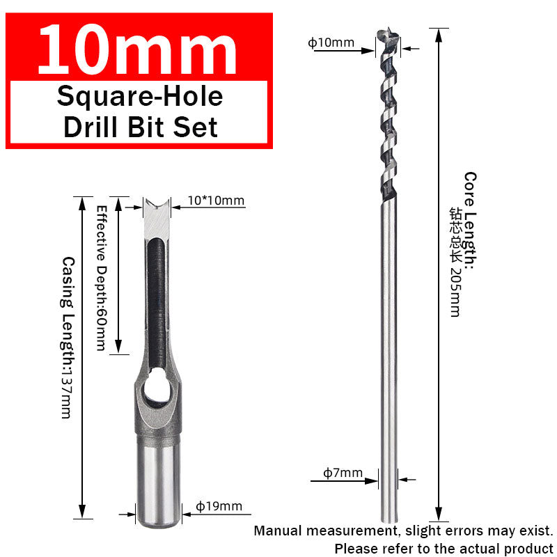 Square Hole Drill Bit  Alloy Steel  for Woodworking Mortise