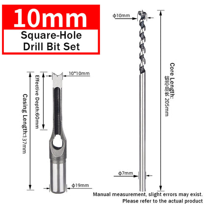 Square Hole Drill Bit  Alloy Steel  for Woodworking Mortise