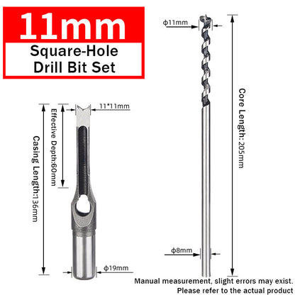 Square Hole Drill Bit  Alloy Steel  for Woodworking Mortise