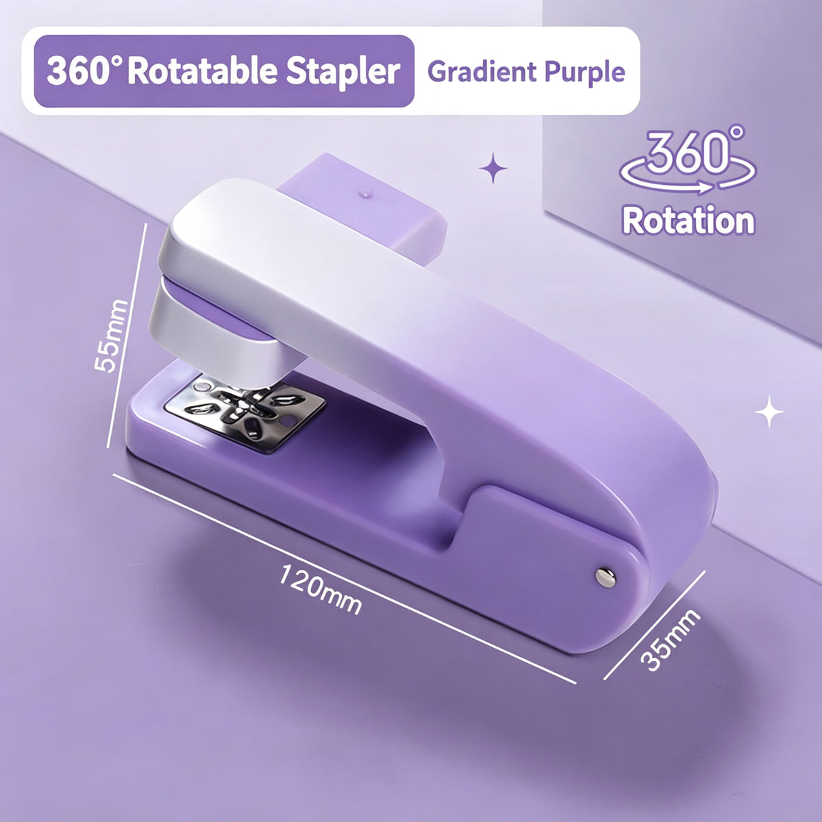 Hand Stapler 360 Degree Rotating Arm Stapler