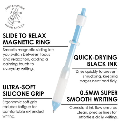Slide & Bounce Magnetic Fidget Gel Pen