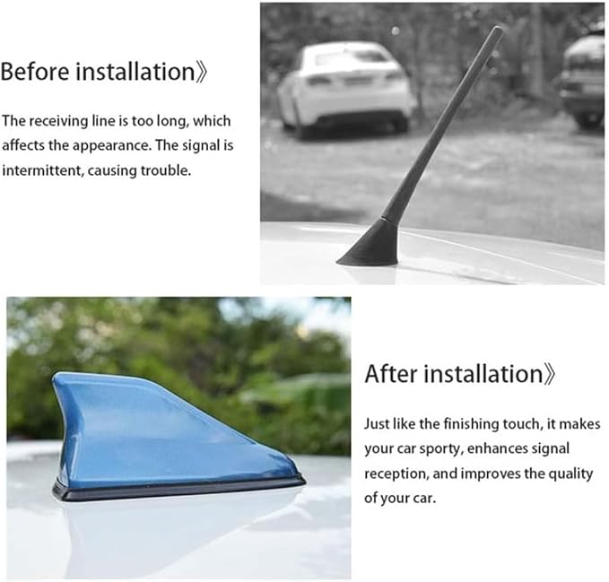 Shark Fin Antenna Cover for Hyundai ioniq 2017 2018 2019 2020 2021 2022 2023 2024 Antenna Cover Stylish Waterproof Dust-Proof Car Accessories White