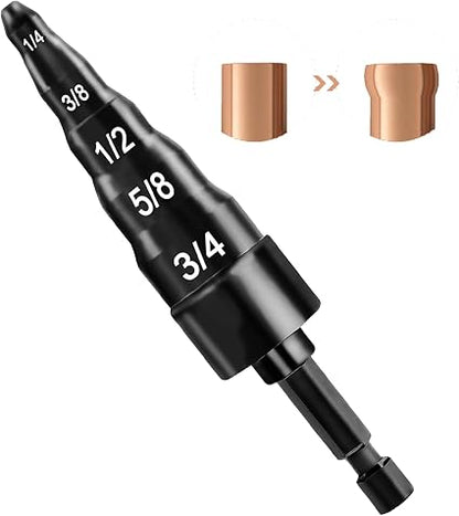 HVAC Repair Tool Swage Tube Expander 5 in 1 Air Conditioner Copper Pipe Expander Swaging Drill Set Copper Tubing Tool with 1/4  3/8  1/2  5/8  3/4 Bits