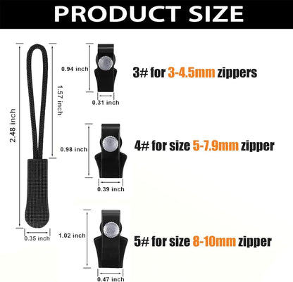 15 Pcs Universal Zipper Repair Kit - 3 Different Size Replacement Zipper