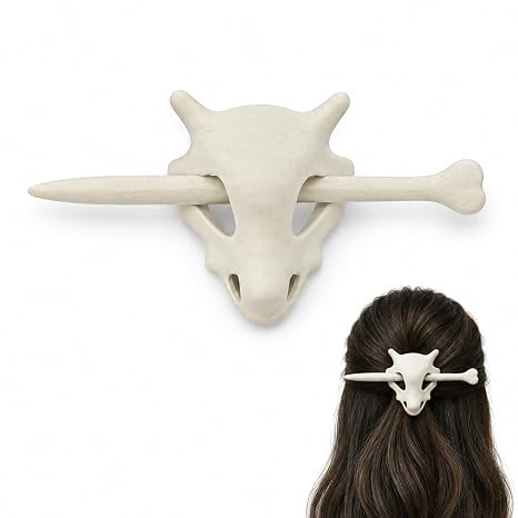 3D-Printed Creative Glow-in-the-Dark Skull Hair Clip