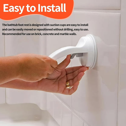 Shower Foot Rest for Shaving Legs, No-Hole Design, Strong Suction Cup