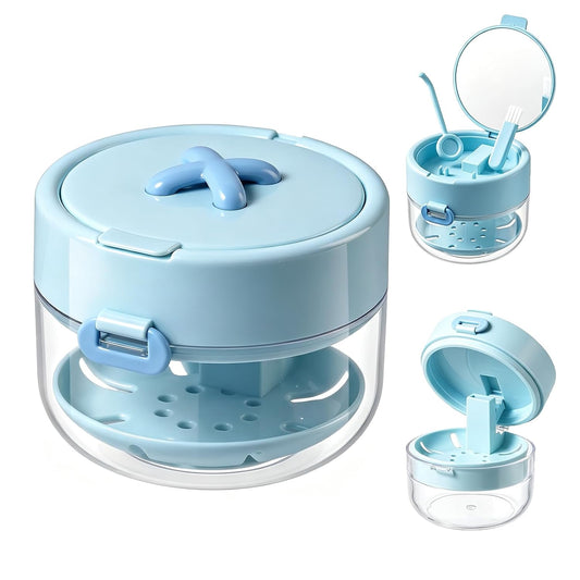 3-in-1 Denture Bath Box with Leak Proof