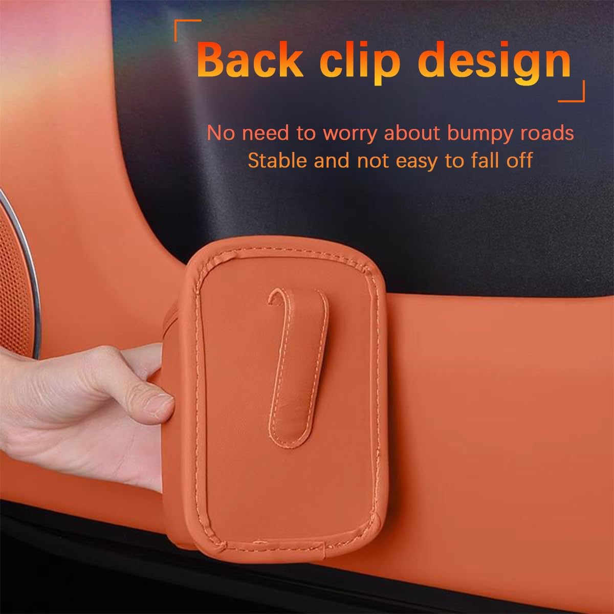Clip On Leather Cup Holder for Cars