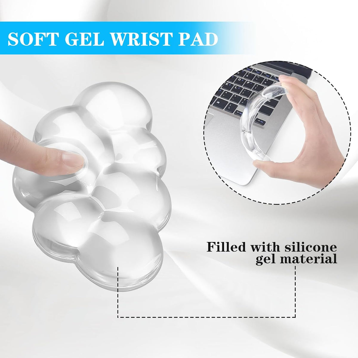 Gel Cloud Mouse Wrist Rest and Arm Support