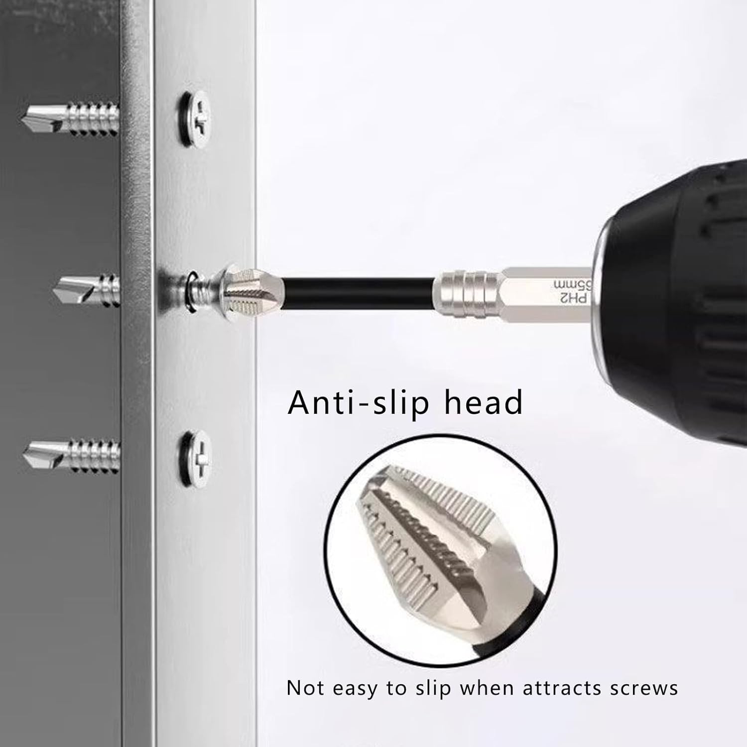 5 Pcs High Magnetic Screwdriver Drill Bit Set for Home Decoration, Car Repair