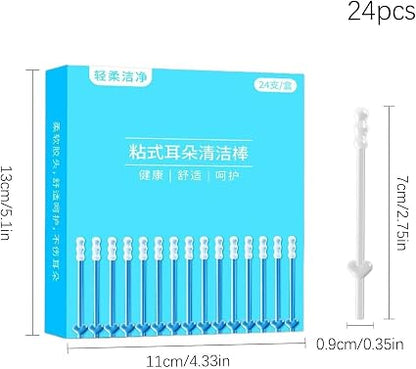 Ear Wax Removal Kit 24 Pieces Reusable Comfortable | Soft Ear Wax Removal Spoon for Men Women Adults Indoor Outdoor Home Office Gym Swimming Shower