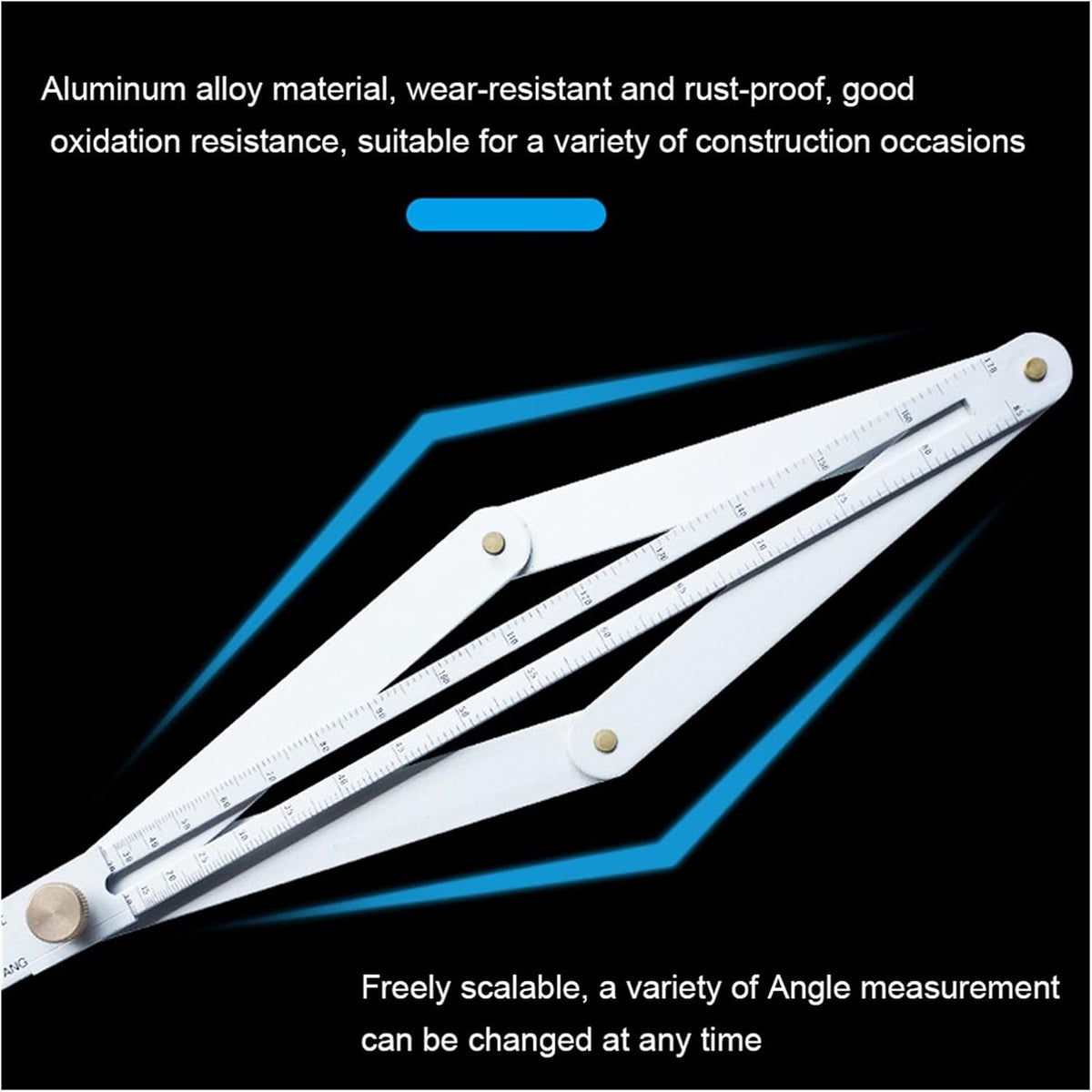 10-170° Fold Multifunctional Angle Measuring Goniometer Ruler