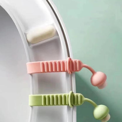 4pcs Avoid Touch Silicone Toilet lid Handle for Bathroom (4 Colors)