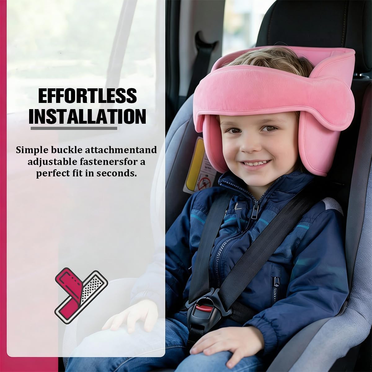 Adjustable Child Car Seat Head Support Band