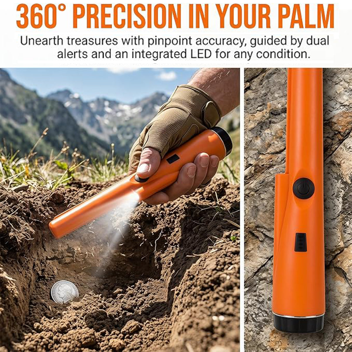 Metal Detector Pinpointer Search Treasure Pinpointing Finder Probe for Kids & Adults