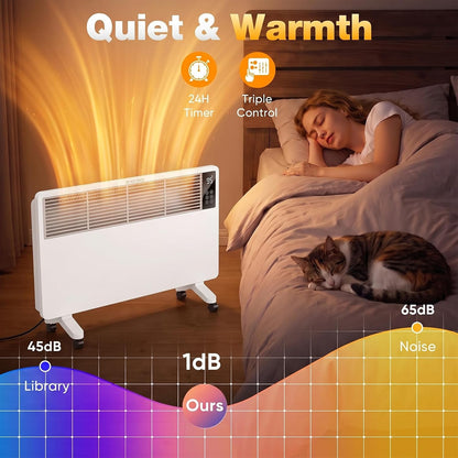 Convection Panel Space Heater for Indoor Use with APP & Remote