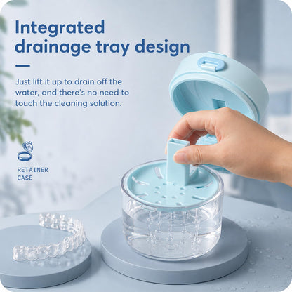 3-in-1 Denture Bath Box with Leak Proof
