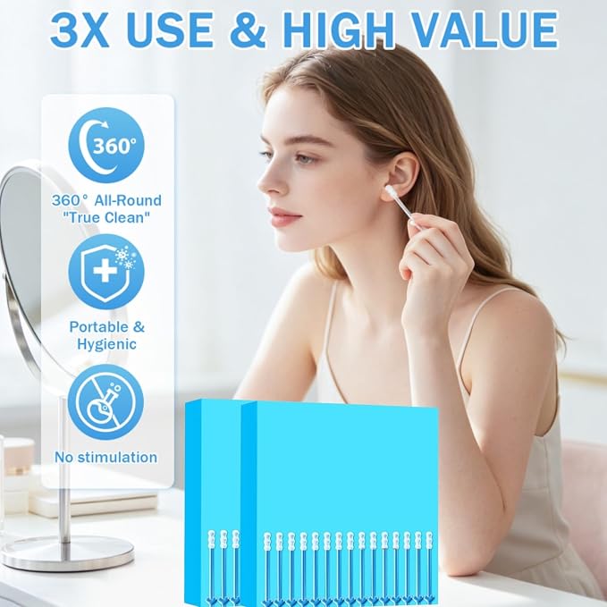 Ear Wax Removal Kit 24 Pieces Reusable Comfortable | Soft Ear Wax Removal Spoon for Men Women Adults Indoor Outdoor Home Office Gym Swimming Shower