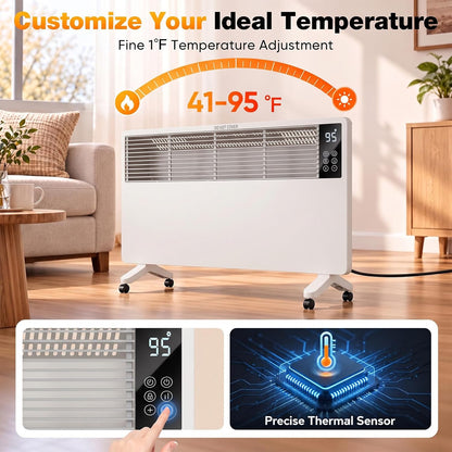 Convection Panel Space Heater for Indoor Use with APP & Remote