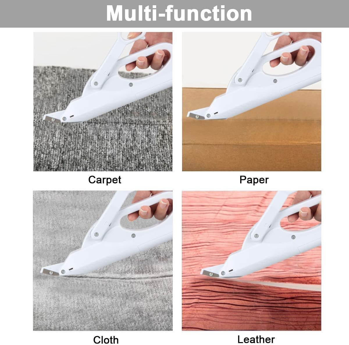 Stainless Steel Blades Electric Fabric Scissors Cordless Multi-Angle Cutting Tool