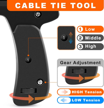 Fastening and Flush Cutting Tool with Steel Handle for Nylon Cable Ties