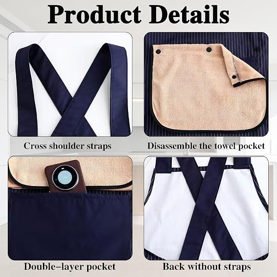Cooking Apron Waterproof Cross Back
