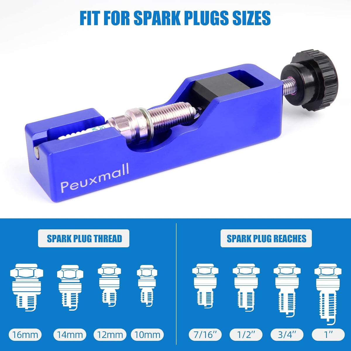Spark Plug Gapping Tool with 32 Blade Steel Feeler Gauge