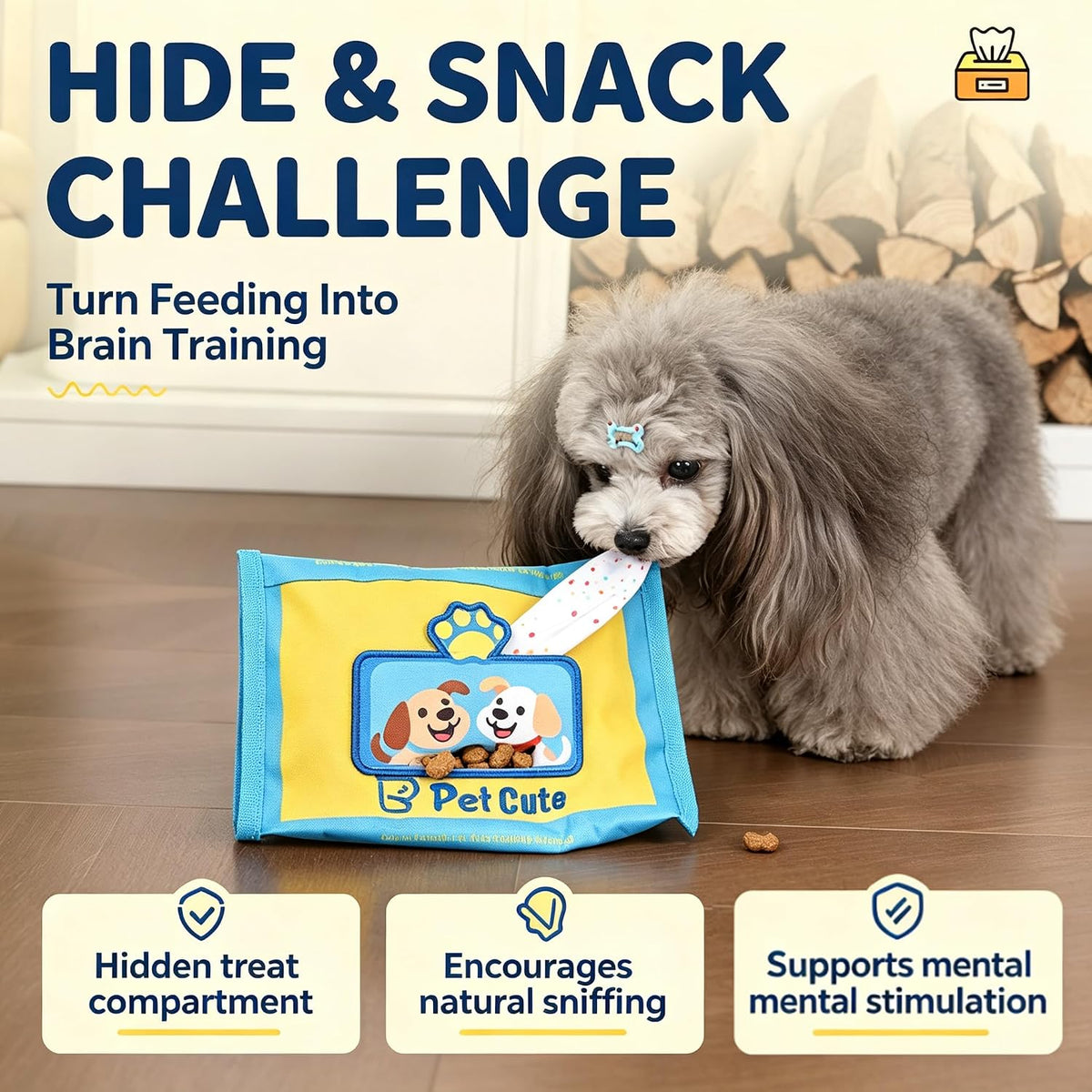 Wet Wipes Sniffing Tissue Toy for Dogs