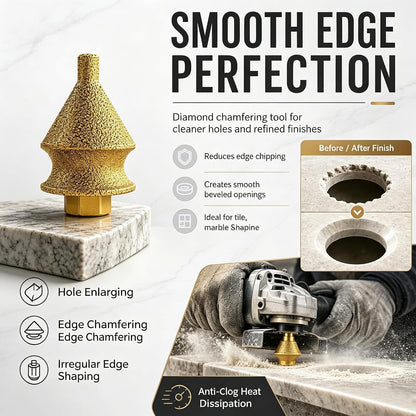 4-in-1 Brazed Diamond Chamfering for Tile Stone Marble