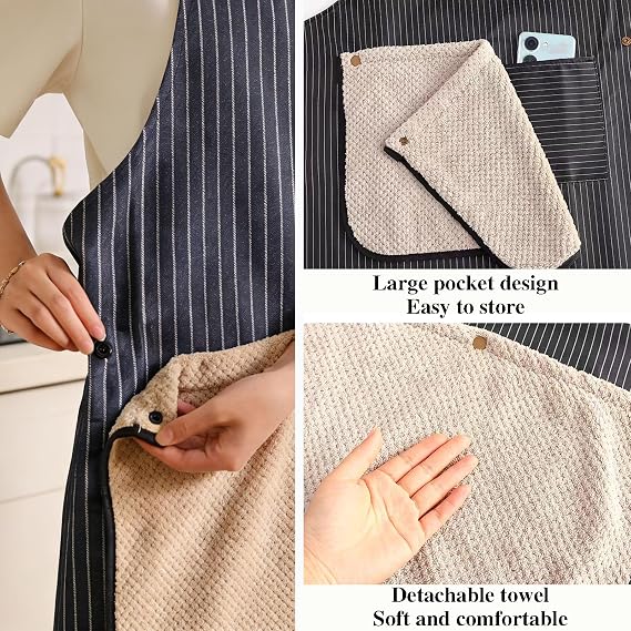 Cooking Apron Waterproof Cross Back