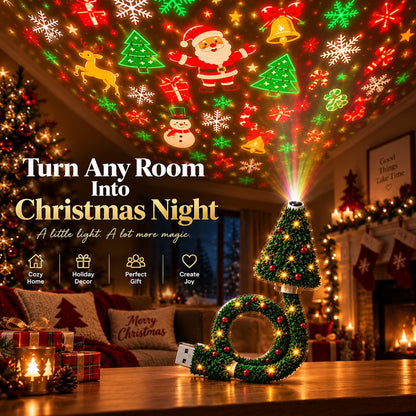 Christmas Night Light with 6+ Holiday Patterns