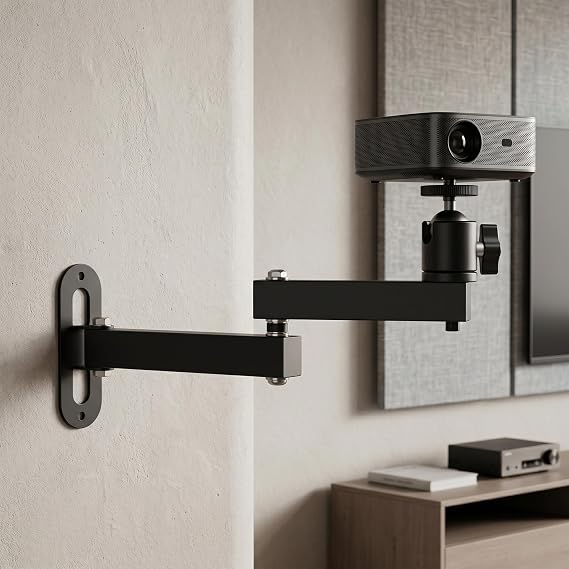 Adjustable Ceiling and Wall Projector Bracket Holder with Integrated Joint for Easy Setting Foldable Projector