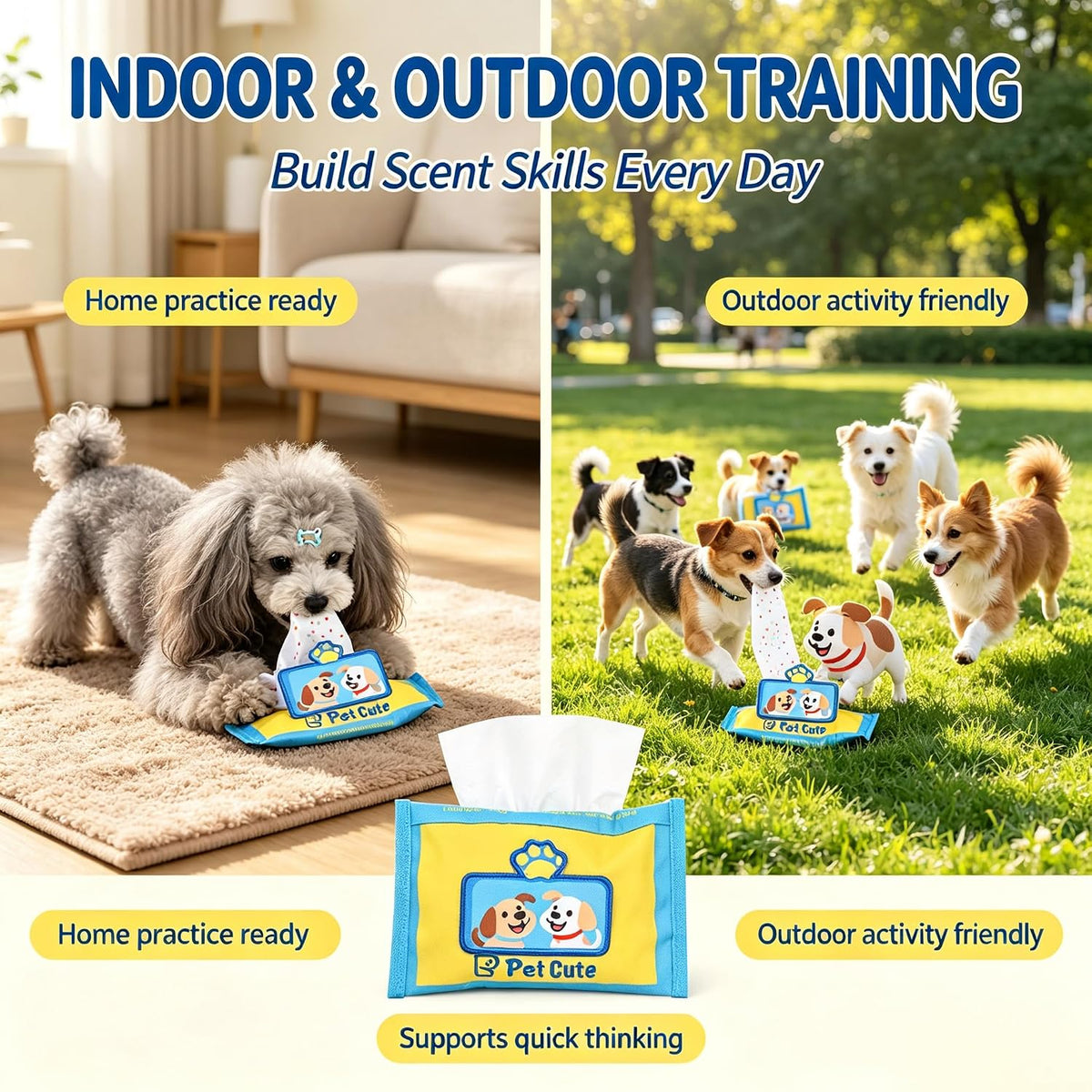 Wet Wipes Sniffing Tissue Toy for Dogs