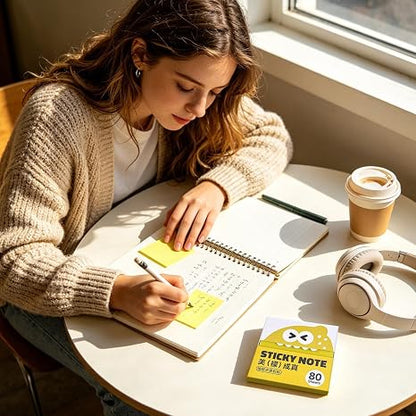 5Style Sticky Note Pads 80 Sheets Cute Pull-Out Adhesive Memo Notes