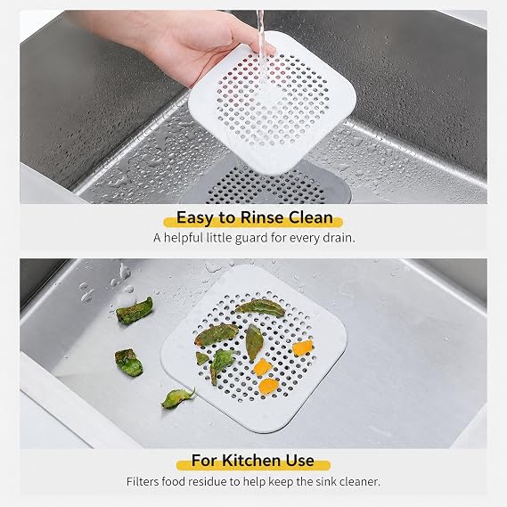 Floor Drain Pad With Suction Pad Kitchen Bathroom Anti Clogging Hair