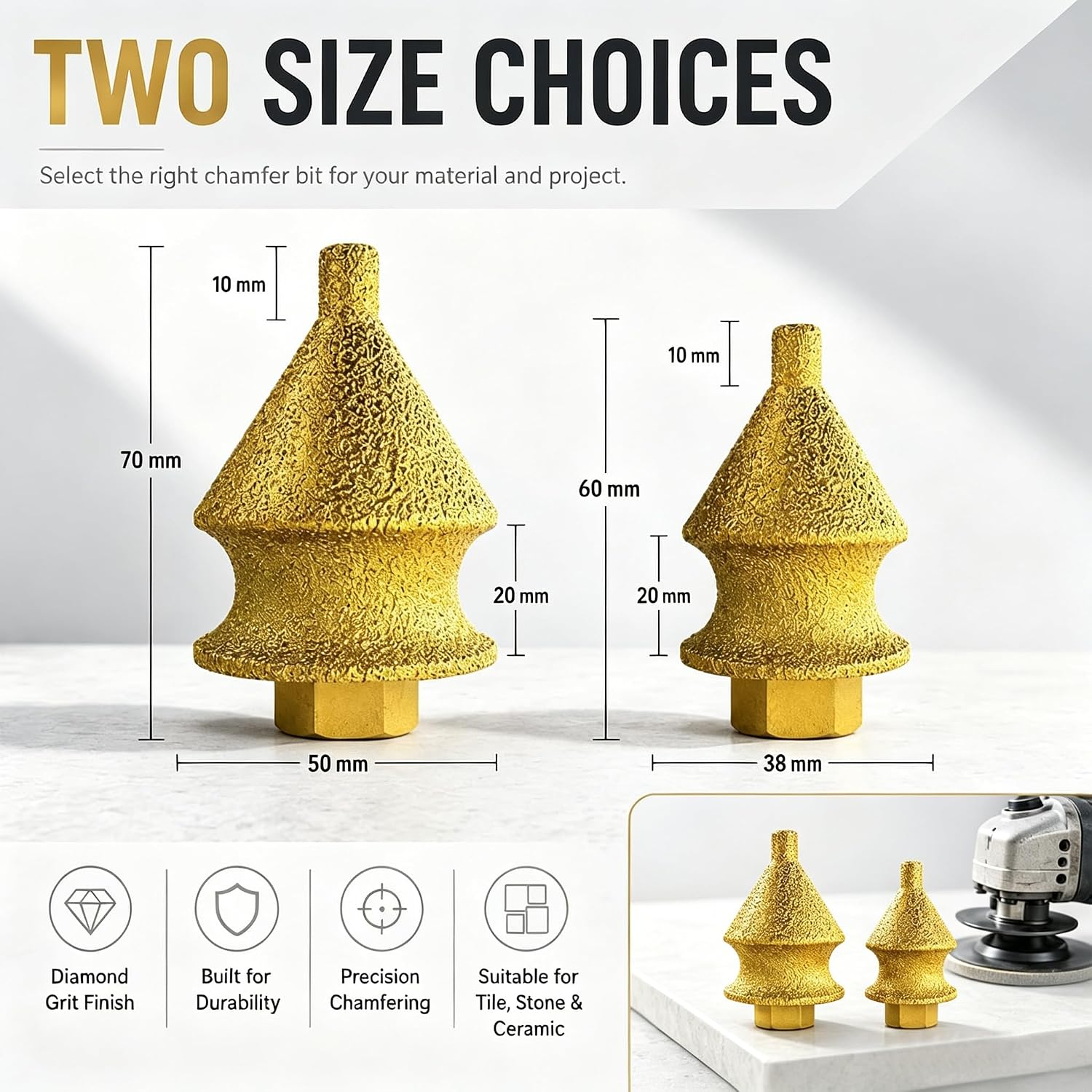 4-in-1 Brazed Diamond Chamfering for Tile Stone Marble