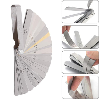 Spark Plug Gapping Tool with 32 Blade Steel Feeler Gauge