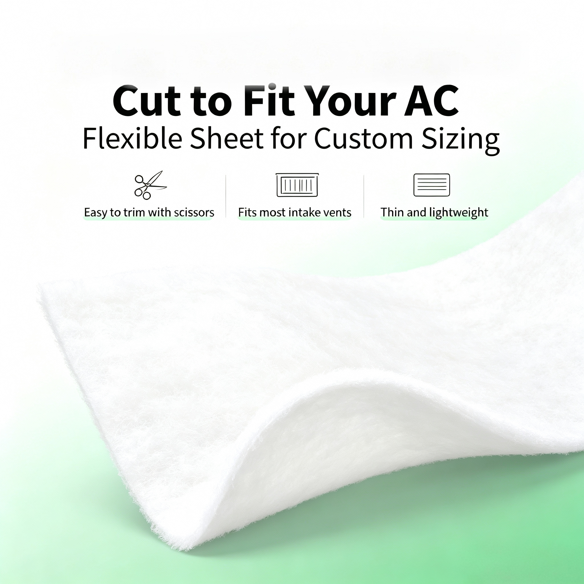 50 Sheets/Pck AC Filter Cotton, Ultra-Thin Dustproof Filter For Wall-Mounted Air Intake