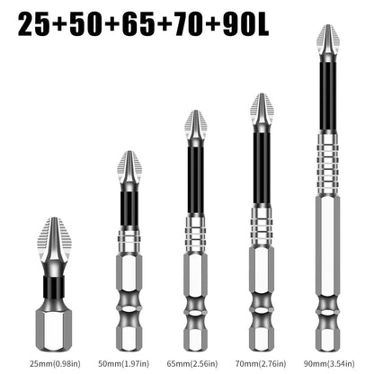 5 Pcs High Magnetic Screwdriver Drill Bit Set for Home Decoration, Car Repair