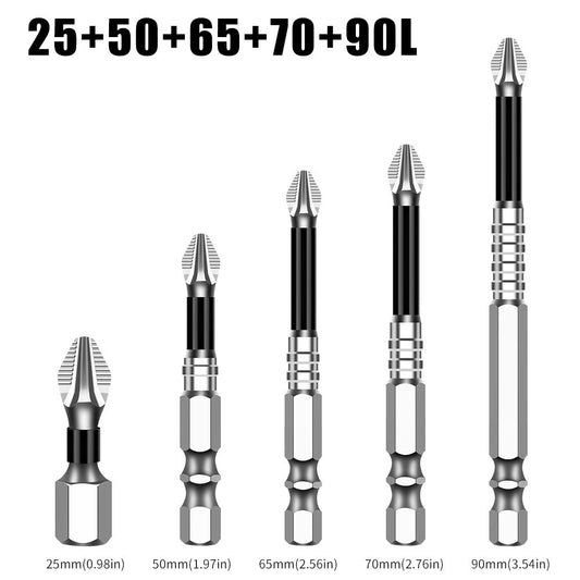 5 Pcs High Magnetic Screwdriver Drill Bit Set for Home Decoration, Car Repair